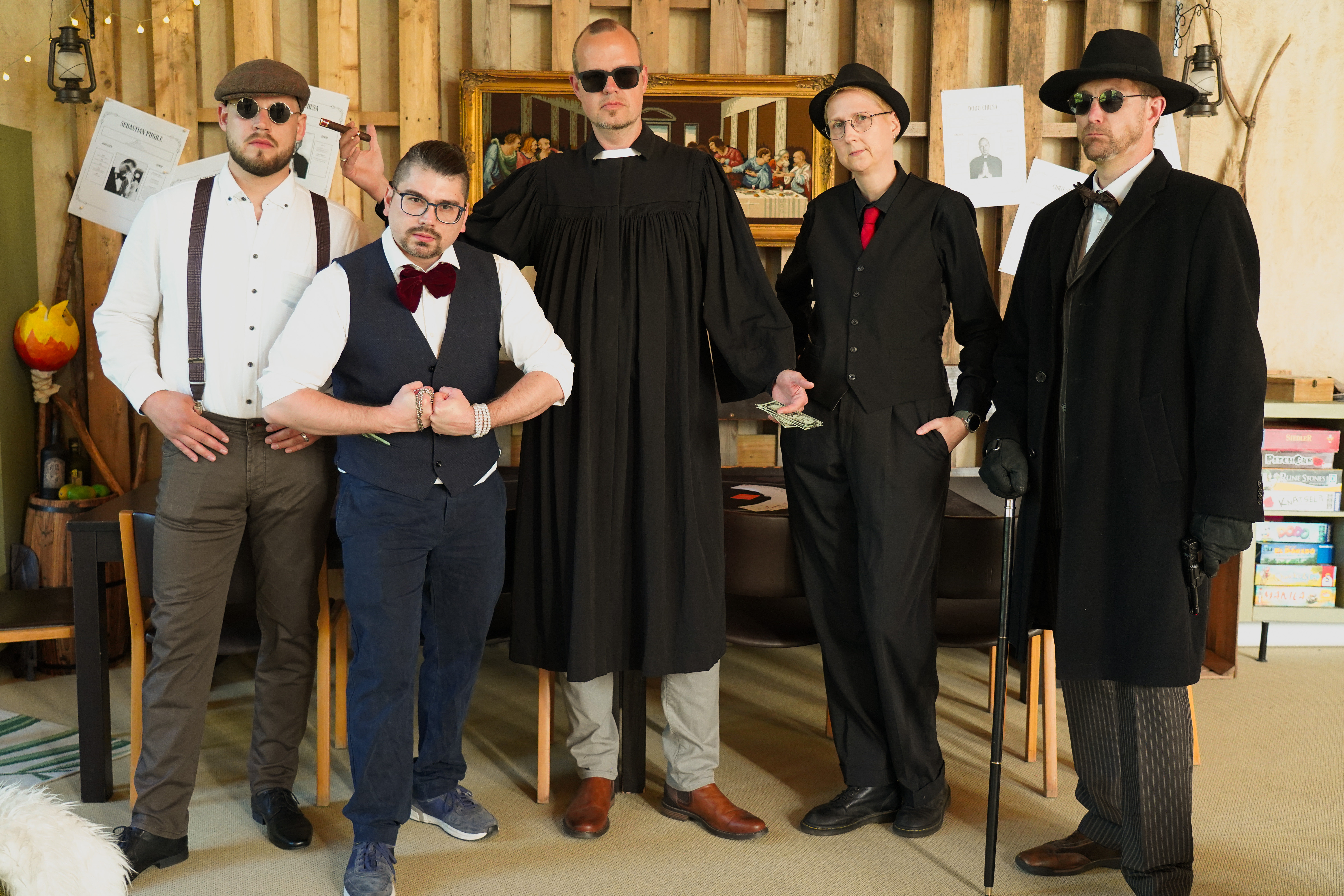 Bild der Familienoberhäupter des Mafia Themenabends